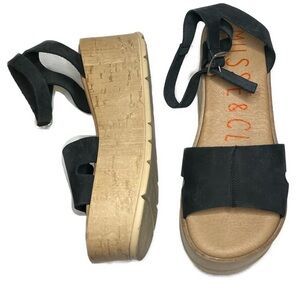 Musse & Cloud Dayana Cushioned Platform Sandal Cork Midsole Sz 10